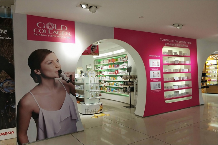 Espai promocional de Gold Collagen a Pyrénées.