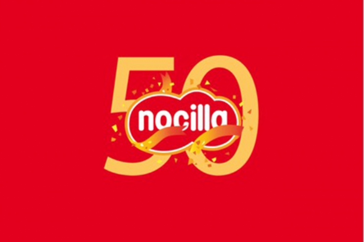 El logotip dels 50 anys de Nocilla.