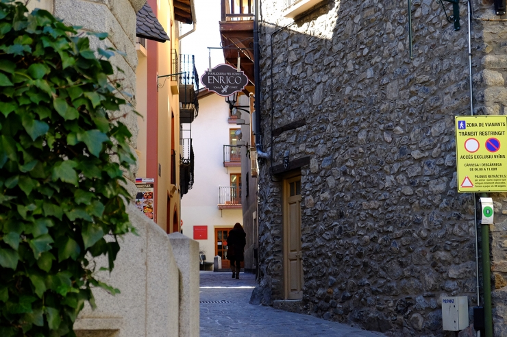 Una imatge del centre històric d'Andorra la Vella.