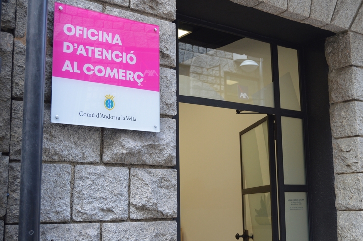 La nova oficina d'atenció al comerç, al carrer Doctor Nequi, 2 d'Andorra la Vella.