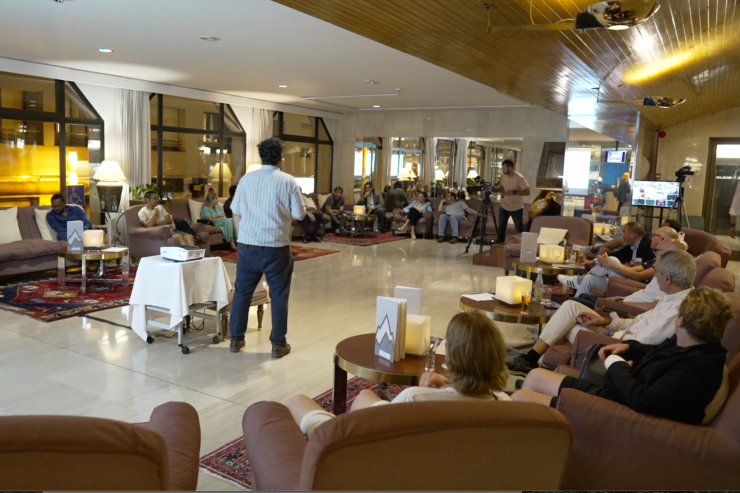 La primera jornada de debat celebrada a l'hotel Roc Blanc.