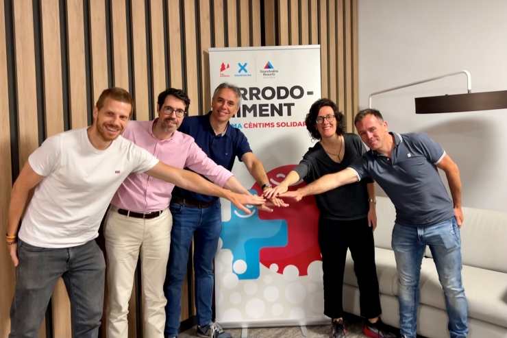 La presentació de la iniciativa de l'arrodoniment solidari que ha tingut lloc aquest dimecres.