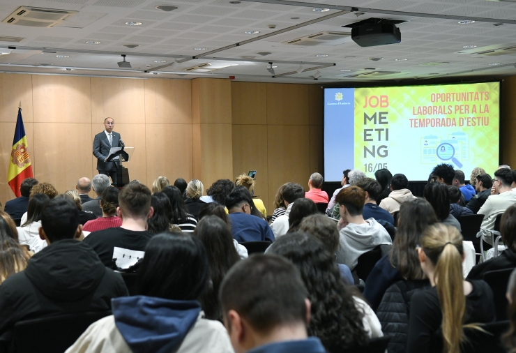 Un moment del Job Meeting d’estiu, celebrat aquest dijous al centre de congressos d'Andorra la Vella.