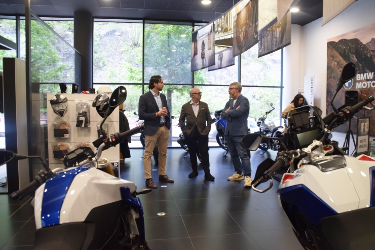 Ricky Lambo i Gerard Farré en l'esdeveniment d'Automòbils Pyrénées aquest dijous.