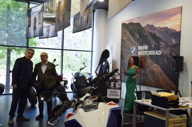 El comercial responsable de BMW Motos, Miquel Comas, en l'esdeveniment d'aquest dijous.