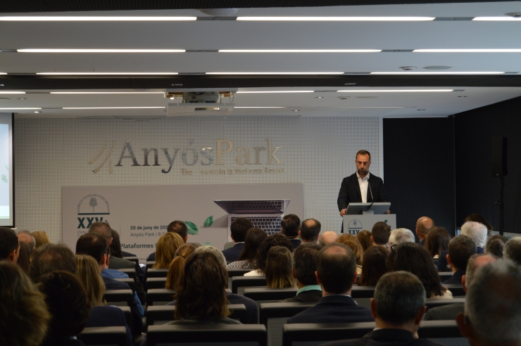 El president de l'Empresa Familiar Andorrana (EFA) Daniel Armengol,  durant la inauguració del 25è Cicle d'Empresa Familiar Andorrana.