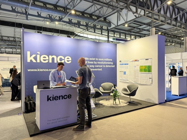 L'estand de Kience en el congrés mundial anual de la Societat Europea d'Oncologia Mèdica (ESMO), que aquest any té lloc a Barcelona.