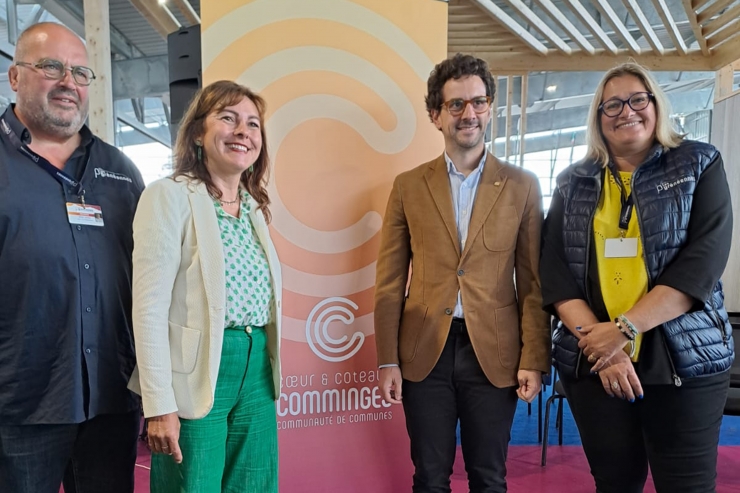 El ministre de Medi Ambient, Agricultura i Ramaderia, Guillem Casal, i la presidenta del Consell Regional d'Occitània, Carole Delga.