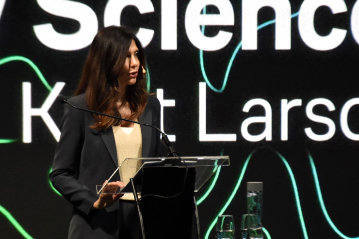 La gerenta d’Andorra Recerca + Innovació, Vanesa Arroyo, durant el City Science Summit 2024.