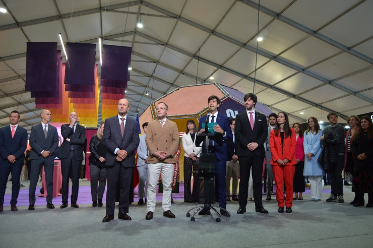 Un moment de la inauguració de la Fira d'Andorra la Vella.