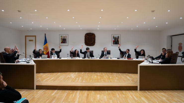 Un moment de la darrera sessió de consell de comú d'Andorra la Vella.