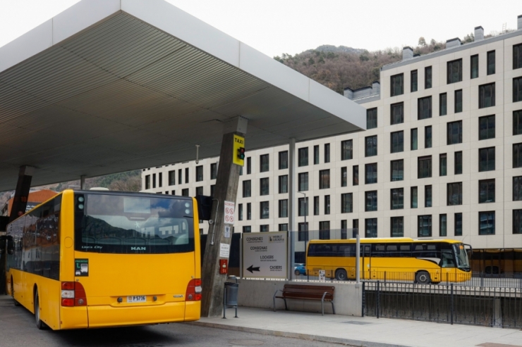 Un bus a l'Estació Nacional d'Autobusos.