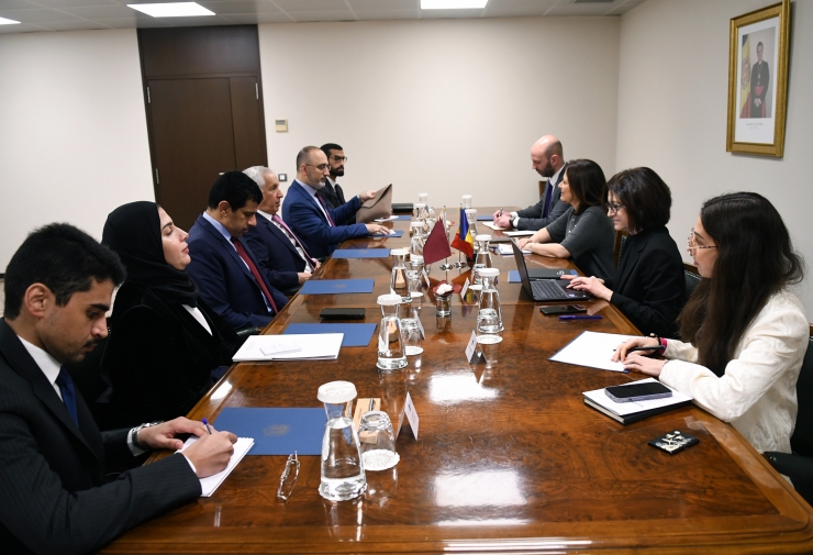 Un moment de la vista del sultà Bin Saad Al Muraikhi, ministre d'Estat per Afers Exteriors de Qatar.
 