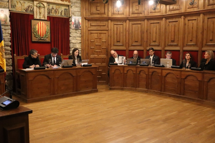 Durant la sessió de consell de comú de Sant Julià de Lòria.