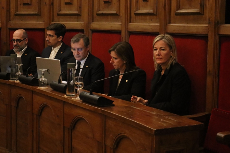 El grup a l'oposició del comú de Sant Julià de Lòria amb Josep Majoral al capdavant.