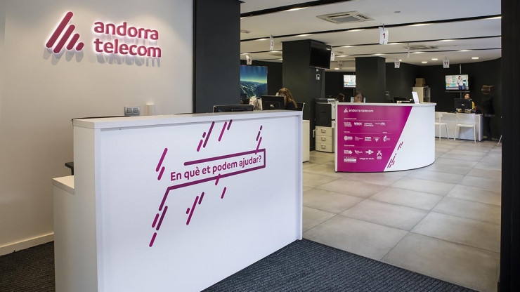 L'oficina comercial d'Andorra Telecom.